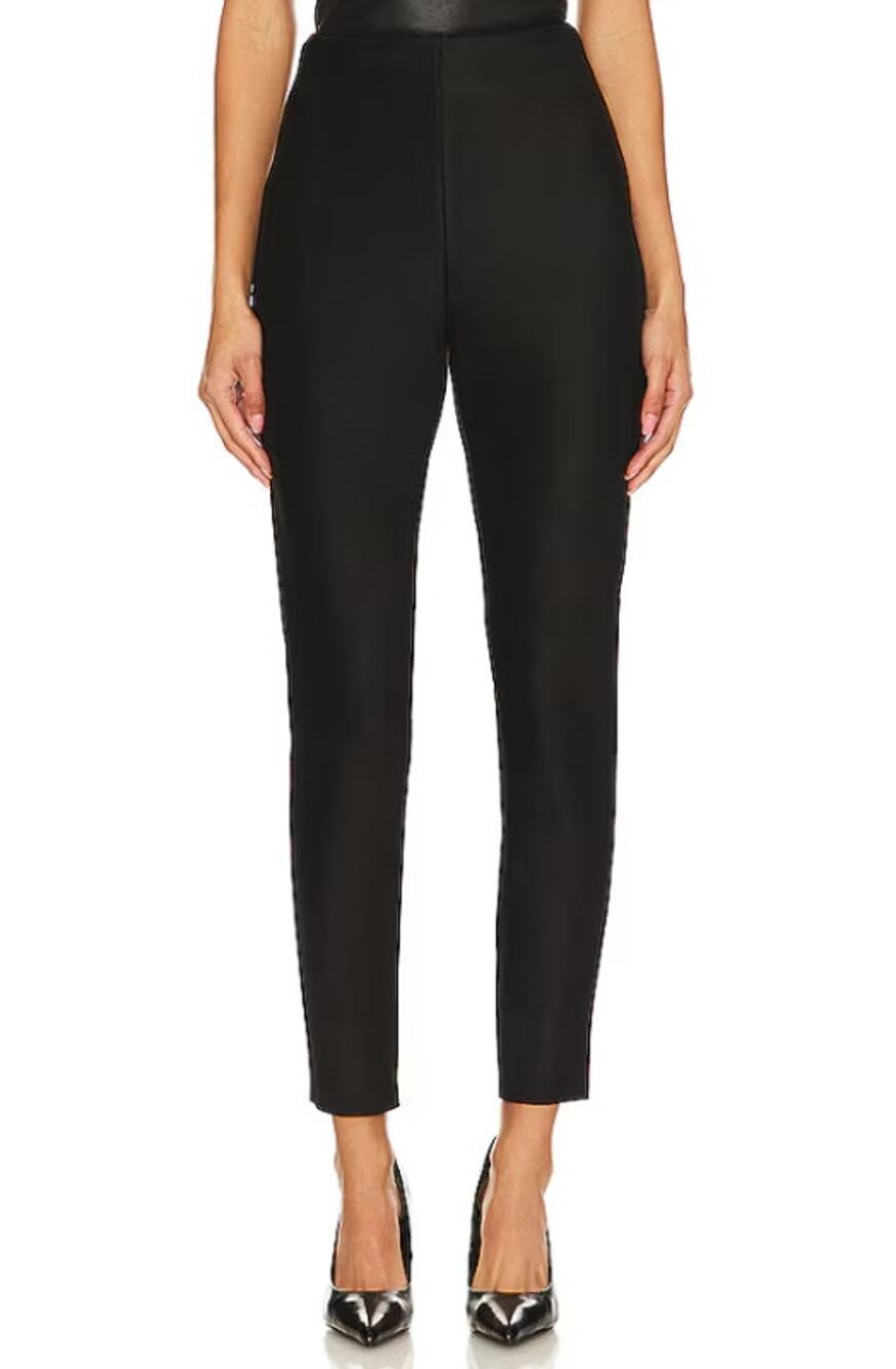 COMMANDO Women's Faux Suede Leggings Medium Black High Rise Stretch NWT